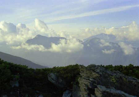 塩見岳方面