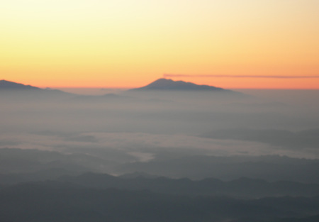 朝焼けの浅間山