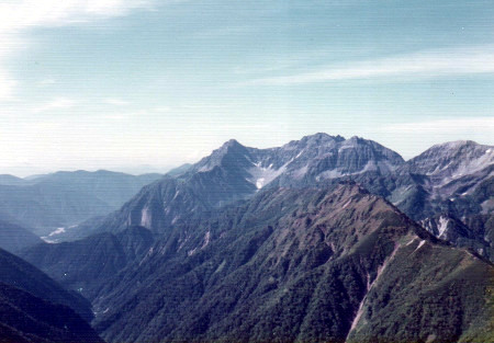 穂高岳と涸沢カール