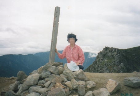 焼岳山頂にて